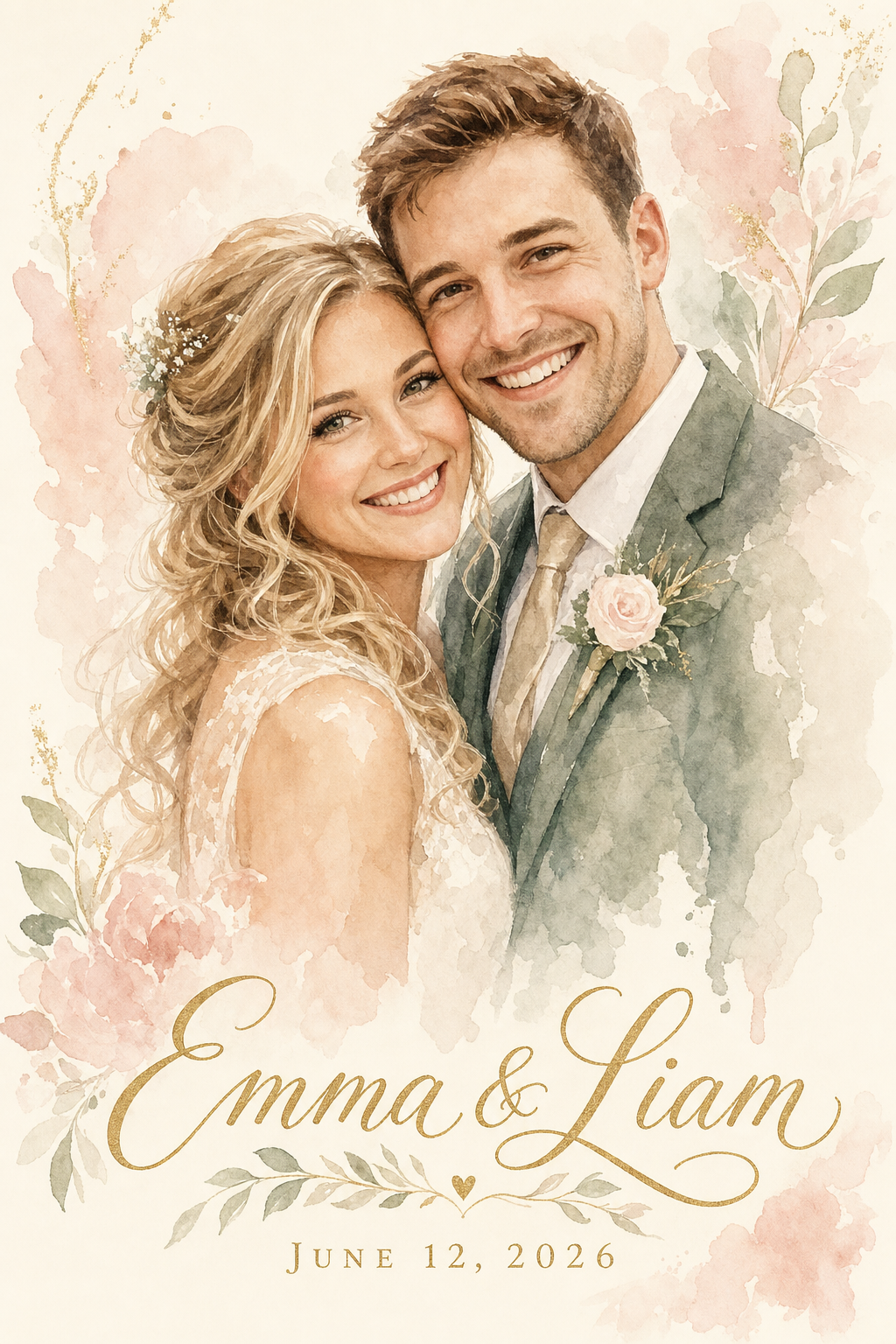 EVLV sample: Watercolor Wedding